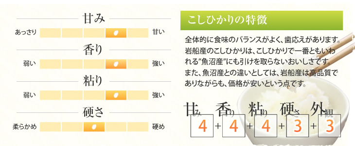 岩船産こしひかりの特徴